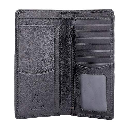 Visconti Herren Portemonnaie Big Ben Abend Wallet, Jacke, Lange Geldbörse, Geldbörse Leder, Schwarz - schwarz - Größe: von VISCONTI