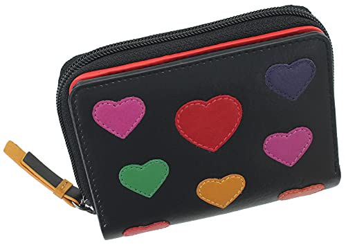 Visconti Love Collection Desire Kleine b枚rse aus Leder, RFID-blockierend LV6, Schwarz (Schwarz) - LV6 von VISCONTI