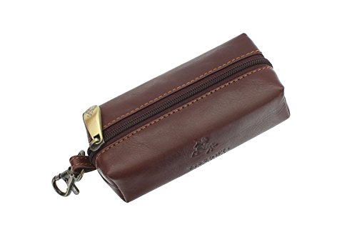 Visconti Monza Kollektion Prato Schlüsseltasche Schlüsselmäppchen Leder MZ18 Braun von VISCONTI