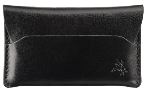 VISCONTI RAW Collection Akira Leder Micro Bargeld/Kartenetui RW52, Schwarz , Einheitsgröße, Minimalistisch von VISCONTI