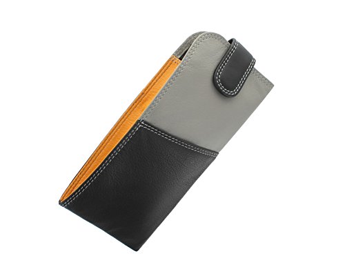 Visconti Rainbow-Kollektion Belize, Brillenetui Brillentasche, Nappa-Leder RB106 Schwarz Multi von VISCONTI