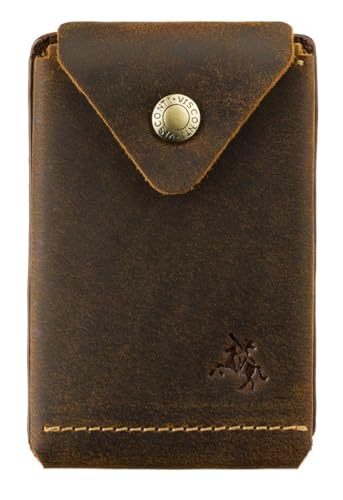 VISCONTI Raw Collection Hiroto Leder Micro Card / Cash Wallet RW54, Oil Tan, Einheitsgröße, Modern von VISCONTI