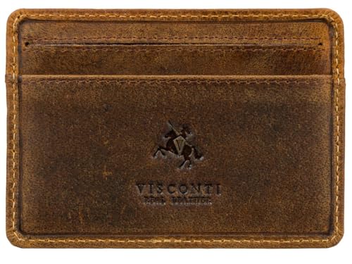 VISCONTI Reese Slim Leder Kartenetui VSL66, Oil Tan, Einheitsgröße, Modern von VISCONTI