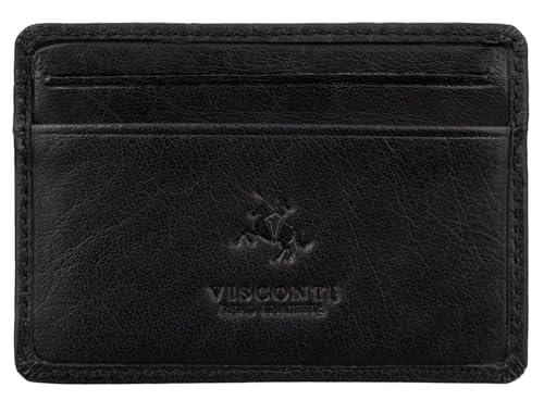 VISCONTI Reese Slim Leder Kartenetui VSL66, Schwarz , Einheitsgröße, Modern von VISCONTI
