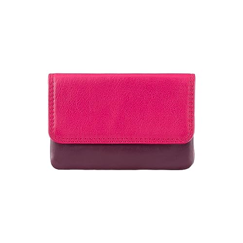 Visconti Tahiti RB 99 Mehrfarbige Damen Geldbörse aus weichem Luxus-Leder, Pflaume Multi, Mini-Geldbörse für Münzen und Karten von VISCONTI