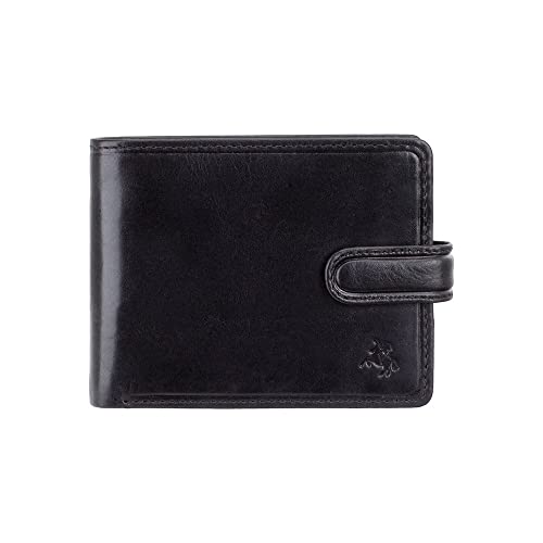 Visconti Tuscany 48 Secure RFID Blocking Genuine Leather ID Herren Geldbörse, Schwarz, RFID-Geldbörse von VISCONTI