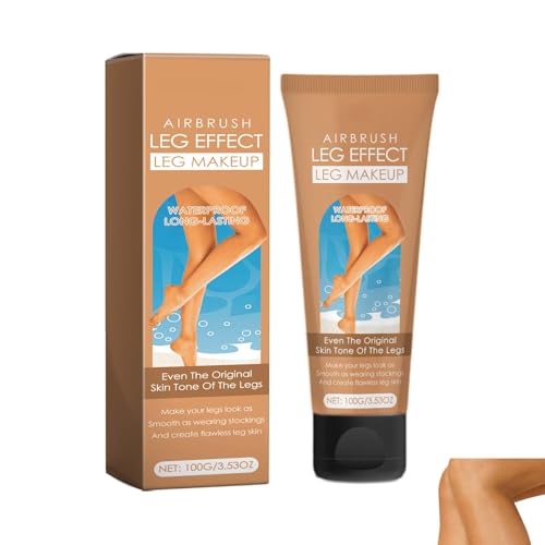 Varizen Cover Up Makeup Waterproof Black Skin, Wasserfestes Bein Makeup nicht übertragbar, Narben Cover Up Makeup Tattoo Cover Up für Beine und Körper (Weizen Farbe, 5.5×5.5×16.3cm) von VISIOLEX