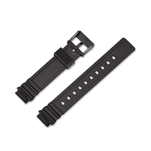 VISIYUBL 14mm Diving Sport Watchband Fit for Casio LRW-200h Gummi Ersatz Uhr Smart Armband Armband Accessoires for Frauen (Color : Black, Size : 14mm) von VISIYUBL