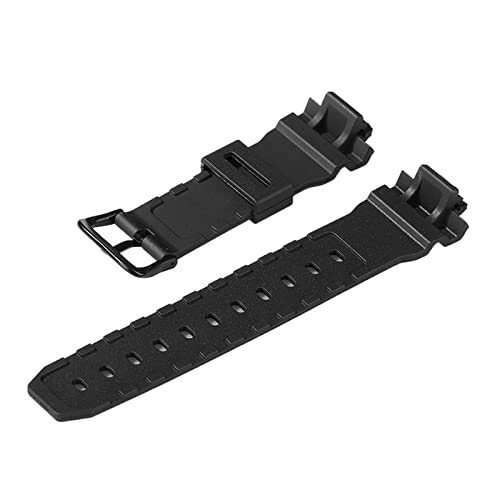VISIYUBL 16 mm Armband Harz Gummi Ersatz Armband Armbanduhr Band for DW-6900 (Color : Black 1, Size : 16mm) von VISIYUBL
