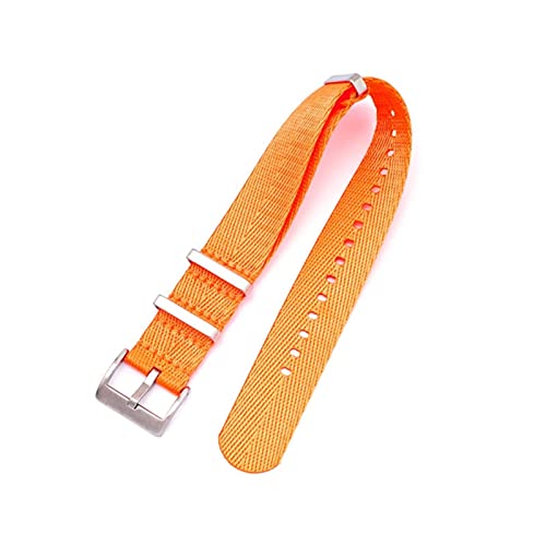 VISIYUBL 20 mm 22 mm 24 mm Sicherheitsgurt Nylon fit for NATO Gurt Military Watch Band Ersatzwächter for Omega fit for James Fit for Bond 007 fit (Color : Orange, Size : 20mm) von VISIYUBL