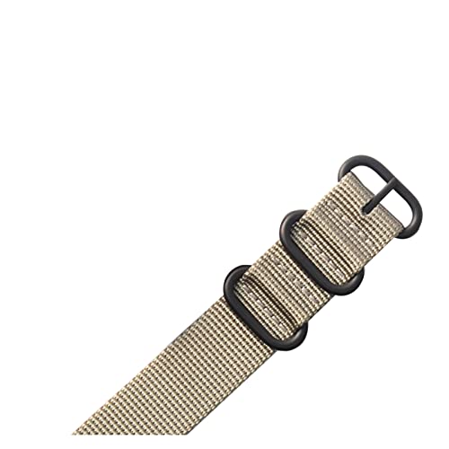 VISIYUBL 22 24mm Marke Armee Sport Nato Stoff Nylonband Zubehör Bands Schnalle Gürtel Fit for 007 James Bond Uhr Armband schwarz(Gray,24mm) von VISIYUBL
