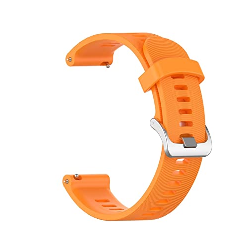 VISIYUBL Armband Fit for Garmin 245 Rippe Offizielle Button Silikon Uhrenband Sportgurt Fit for Forerunner 245m / 645 / vivoactive3 / vivomove HR (Color : 37 EU, Size : Forerunner 245) von VISIYUBL