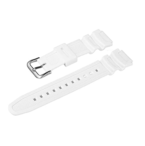 VISIYUBL Armband Gürtel Uhrenzubehör Uhrenarmbänder Harzband for Modell AE-1200/1000W-1300WH/W-216H-F-108WH/SGW500 (Color : White Light Pur, Size : 18mm) von VISIYUBL