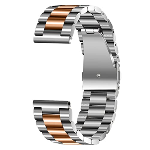 VISIYUBL Edelstahl Armband Fit for Samsung Fit for DW Uhren 16mm 18mm 20mm 22mm 24mm Männer Frauen Uhrenarmband Metallband Handgelenk Armband Silber (Color : 1, Size : 16mm) von VISIYUBL