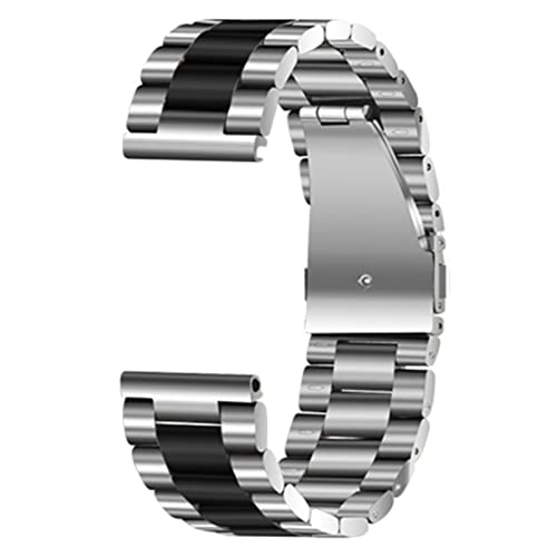 VISIYUBL Edelstahl Armband Fit for Samsung Fit for DW Uhren 16mm 18mm 20mm 22mm 24mm Männer Frauen Uhrenarmband Metallband Handgelenk Armband Silber (Color : 10, Size : 22mm) von VISIYUBL