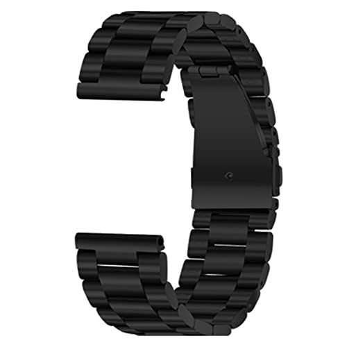 VISIYUBL Edelstahl Armband Fit for Samsung Fit for DW Uhren 16mm 18mm 20mm 22mm 24mm Männer Frauen Uhrenarmband Metallband Handgelenk Armband Silber (Color : 3, Size : 20mm) von VISIYUBL