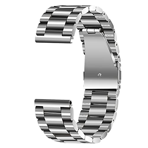 VISIYUBL Edelstahl Armband Fit for Samsung Fit for DW Uhren 16mm 18mm 20mm 22mm 24mm Männer Frauen Uhrenarmband Metallband Handgelenk Armband Silber (Color : 37 EU, Size : 18mm) von VISIYUBL