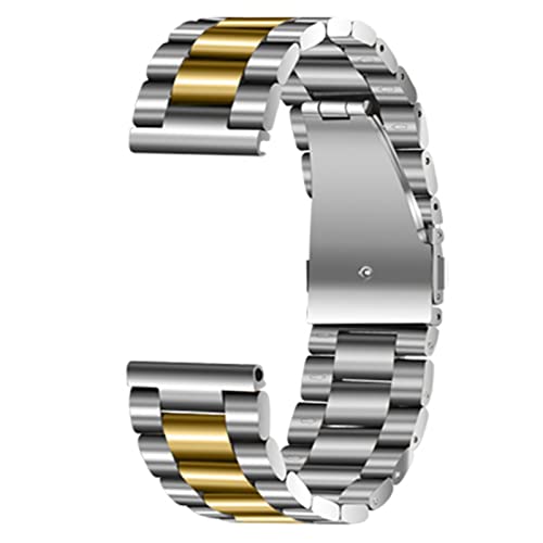 VISIYUBL Edelstahl Armband Fit for Samsung Fit for DW Uhren 16mm 18mm 20mm 22mm 24mm Männer Frauen Uhrenarmband Metallband Handgelenk Armband Silber (Color : 39 EU, Size : 20mm) von VISIYUBL