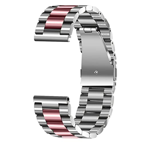 VISIYUBL Edelstahl Armband Fit for Samsung Fit for DW Uhren 16mm 18mm 20mm 22mm 24mm Männer Frauen Uhrenarmband Metallband Handgelenk Armband Silber (Color : 43 EU, Size : 16mm) von VISIYUBL