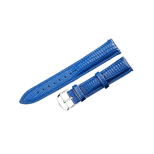 VISIYUBL Fashion Watch Band Leder Armband Uhr Accessoires Pin Schnalle Gurtgürtel Marke Frauen Watch Watch Watch (Color : Blue, Size : 16mm) von VISIYUBL