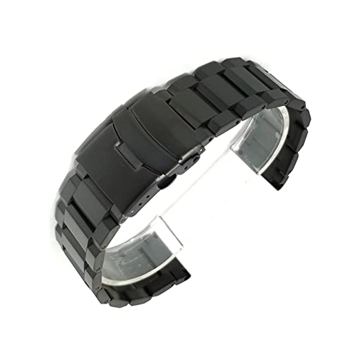 VISIYUBL Fit for Casio Fit for Samsung 18mm 20mm 22mm 24mm Edelstahl Metallarmband mit Sicherheitsverschluss Ersatz Premium Strap Armband (Color : 4, Size : 22mm) von VISIYUBL