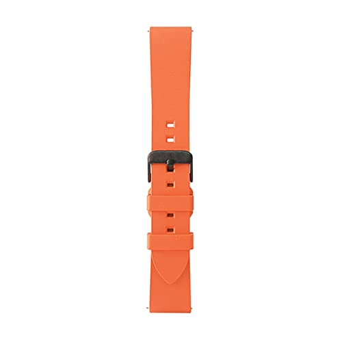VISIYUBL Fluororkube Armbands 20mm 22mm Orange Gummi Uhrband Banduhr Zubehör for Sporttauchuhren(Orange,20mm) von VISIYUBL