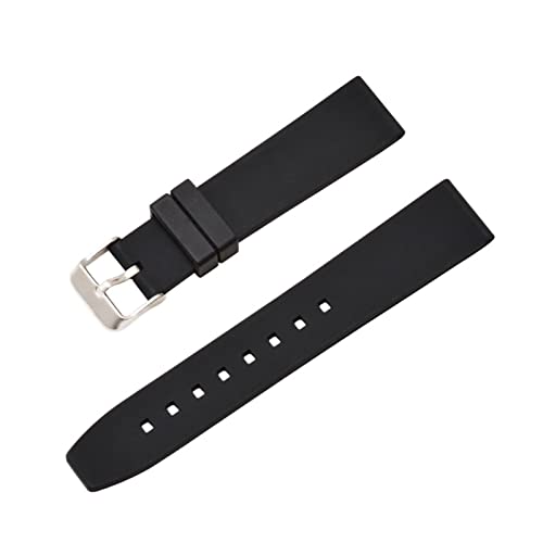 VISIYUBL Generische Uhrengurte for Sport Uhr Silikon Gummi -Uhr -Band Handgelenksgürtel Armband 16mm 18 mm 20 mm 22 mm 24 mm 26 mm 28mm 28 mm (Color : Black, Size : 22mm) von VISIYUBL