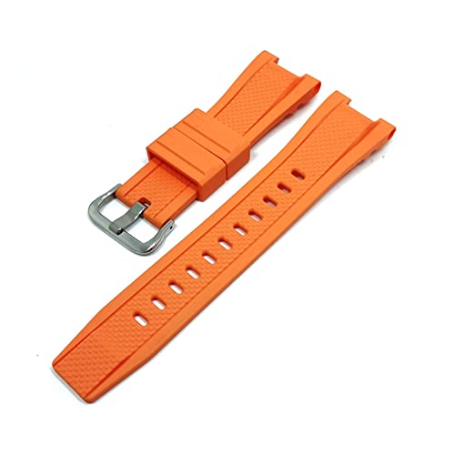 VISIYUBL Gummibänder fit for Casio fit for G-Shock GST-W300 GST-400G GST-B100 Sport wasserdichtes Ersatz -Silikon -Wachbandzubehör (Color : Orange) von VISIYUBL