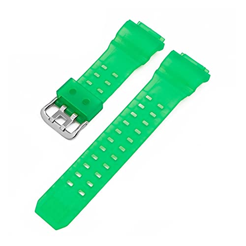 VISIYUBL Gurt GW-9400 Rubber Watch Band Ersatz Männer Harz Silikon Sport wasserdichtes Handgelenk Armband Accessoires for Casio fit for G-Schock (Color : Green, Size : Gw-9400) von VISIYUBL
