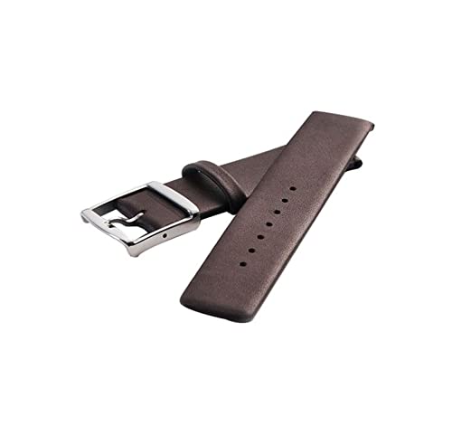 VISIYUBL Leder Armbanduhr Gurtband Armbanduhren Band16mm 18mm 20mm 22mm 24mm Männer und Frauen Braune schwarze Band (Color : Black, Size : 18mm) von VISIYUBL