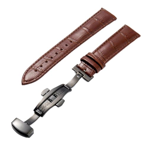 VISIYUBL Lederarmband mit Verschlussbanden Croco-Armband for Pulseira-Uhr in 14 16 18 19 20 21 22 24 mm (Color : Purple Green, Size : 15mm) von VISIYUBL