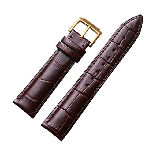 VISIYUBL Lederband 12mm-24mm Uhr Stahl Pin Strap Strap Handgelenkband Armband + Geschenkbox (Color : White Black, Size : 12mm) von VISIYUBL