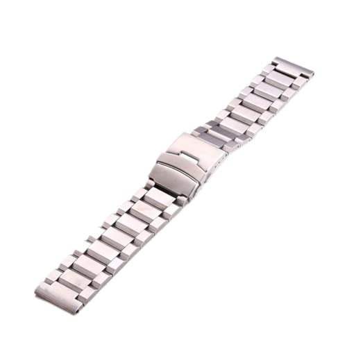 VISIYUBL Mechanischer Uhrenarmband Edelstahl-Armbandband 22mm Uhren-Zubehör-Armbandband (Color : 3-steel, Size : 22mm) von VISIYUBL