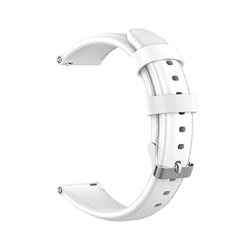 VISIYUBL Mode Leder Ersatzgurt Fit for Huawei Talkband Band 6 3 B6 B3 / TIMEX TW2T35400 TW2T35900 Anti-Fall-Armband-Armband-Band (Color : White) von VISIYUBL