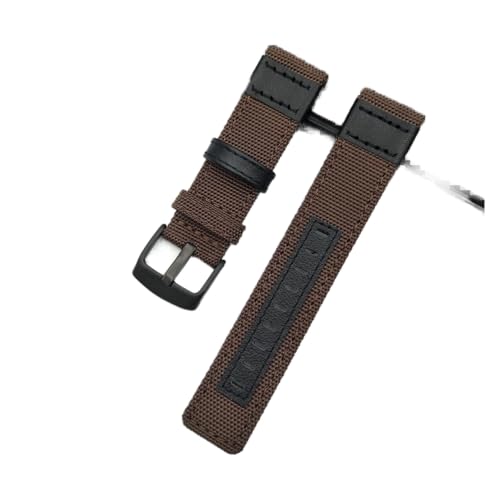 VISIYUBL Nylon Leder Uhrenarmband Fit for Jeep 20mm 22mm 24mm Männer Watch Strap Army Green Leder Armband Armbanduck Zubehör (Color : B5, Size : 24mm) von VISIYUBL
