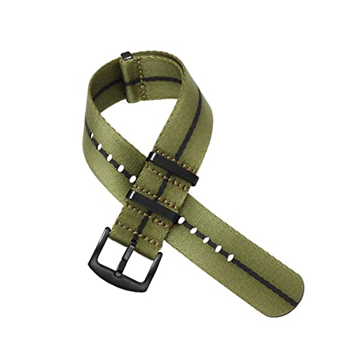 VISIYUBL Nylon-NATO-Strap 20mm 22mm Sicherheits-Armband-Armband-Militärarmband for Watch-Ersatz (Color : Black Green, Size : 20mm black) von VISIYUBL