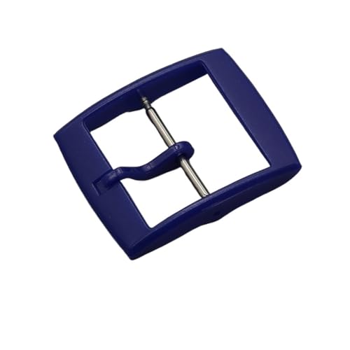 VISIYUBL Pin Schnalle Kunststoff Schnalle Fit for Swatch Button Uhr Zubehör 16mm 19mm 20mm Verschluss Harz Bunte uhr Band Pin Uhr Schnalle(Blue,Inside Size-20mm) von VISIYUBL