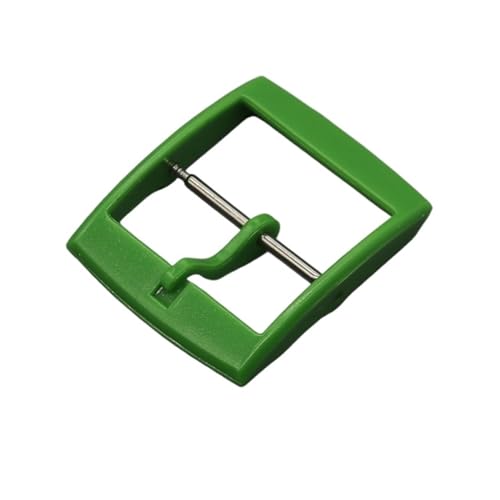 VISIYUBL Pin Schnalle Kunststoff Schnalle Fit for Swatch Button Uhr Zubehör 16mm 19mm 20mm Verschluss Harz Bunte uhr Band Pin Uhr Schnalle(Green,Inside Size-19mm) von VISIYUBL