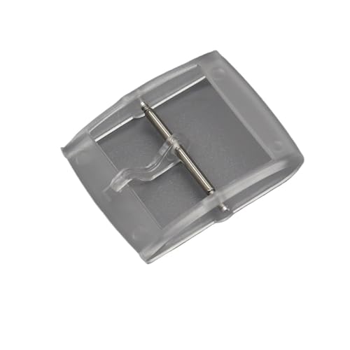 VISIYUBL Pin Schnalle Kunststoff Schnalle Fit for Swatch Button Uhr Zubehör 16mm 19mm 20mm Verschluss Harz Bunte uhr Band Pin Uhr Schnalle(Transparent,Inside Size-16mm) von VISIYUBL