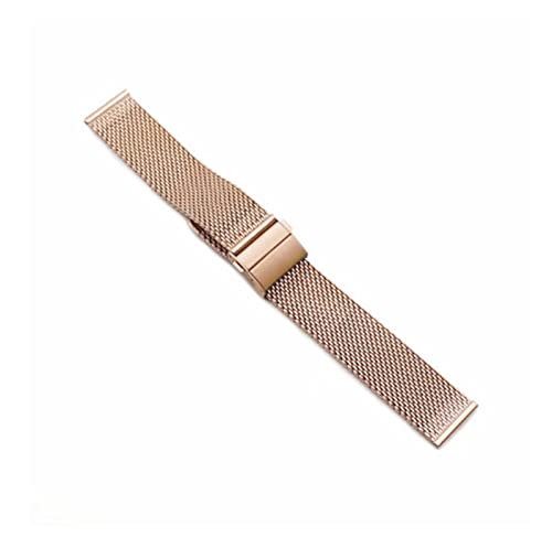 VISIYUBL Premium Edelstahl Watchriemen 18mm 20mm 22mm Uhrenband Fast Release Universal Fit for Milanese Watch Strap Ersatz (Color : Rose gold, Size : 20mm) von VISIYUBL