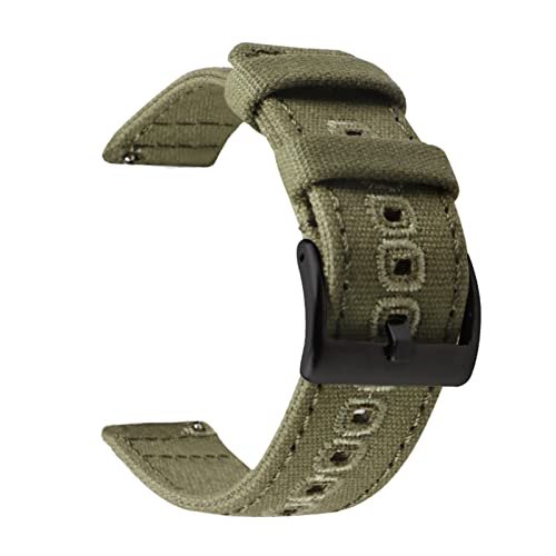 VISIYUBL Release Watch Armband for Männer Frauen Premium Nylon Uhr fit for Samsung Fit for Galaxy Fit for Huawei Uhr fit for Hamilton Fit for Khaki 18mm 20mm 22 mm (Color : Army-black buckle, Size : von VISIYUBL