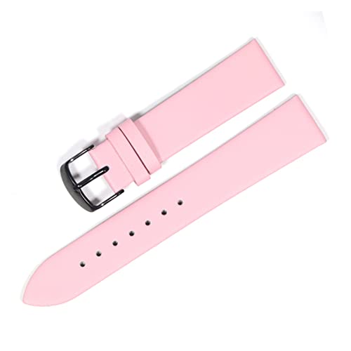 VISIYUBL Schauen Sie Bandleder 18 mm 20 mm 22 mm dünnem glattem Wachriemengürtel geeignet for geeignet for Dw Uhren Galaxy Watch Gear S3 (Color : Pink Black, Size : 22mm) von VISIYUBL