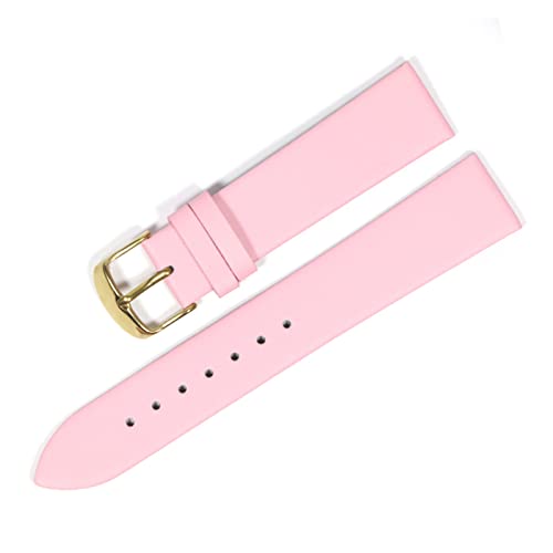 VISIYUBL Schauen Sie Bandleder 18 mm 20 mm 22 mm dünnem glattem Wachriemengürtel geeignet for geeignet for Dw Uhren Galaxy Watch Gear S3 (Color : Pink gold, Size : 12mm) von VISIYUBL