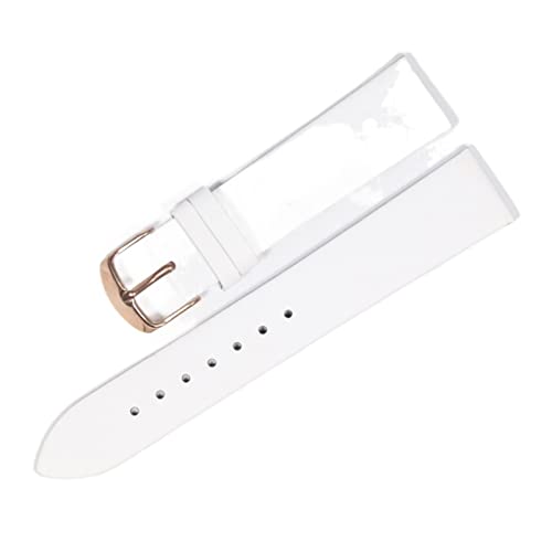 VISIYUBL Schauen Sie Bandleder 18 mm 20 mm 22 mm dünnem glattem Wachriemengürtel geeignet for geeignet for Dw Uhren Galaxy Watch Gear S3 (Color : White rose gold, Size : 12mm) von VISIYUBL