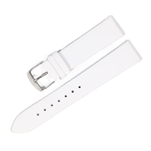 VISIYUBL Schauen Sie Bandleder 18 mm 20 mm 22 mm dünnem glattem Wachriemengürtel geeignet for geeignet for Dw Uhren Galaxy Watch Gear S3 (Color : White silver, Size : 14mm) von VISIYUBL