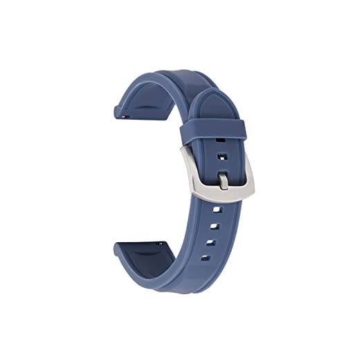 VISIYUBL Silikon Gummi -Sport -Uhren -Band Universal Handgelenksgürtel Armband 18mm 20 mm 22 mm 24 mm Pass for Samsung Gear S2 S3 Fit for Huawei Watch Männer Frauen (Color : Blue01, Size : 18mm) von VISIYUBL