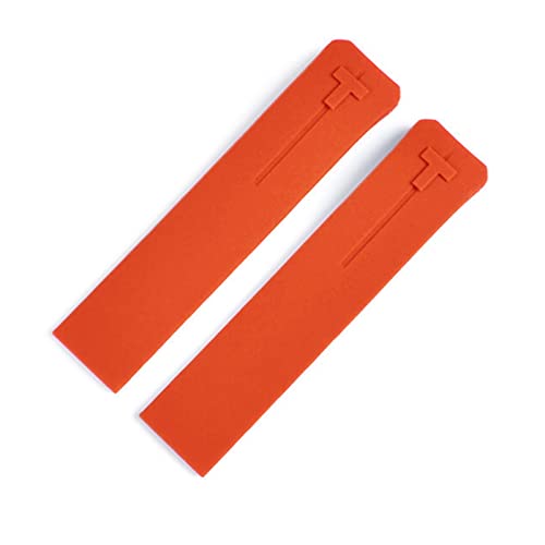 VISIYUBL Silikonarmband 20mm 21mm Sporttuch T013 T047. Gummi-Strap T-Sport-Armband wasserdicht T013420A T047420A T33. for Tissot passen (Color : Orange no clasp 21mm) von VISIYUBL