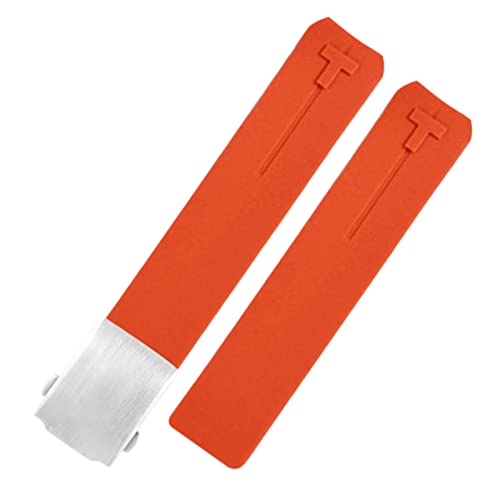 VISIYUBL Silikonarmband 20mm 21mm Sporttuch T013 T047. Gummi-Strap T-Sport-Armband wasserdicht T013420A T047420A T33. for Tissot passen (Color : Orange silver 21mm) von VISIYUBL