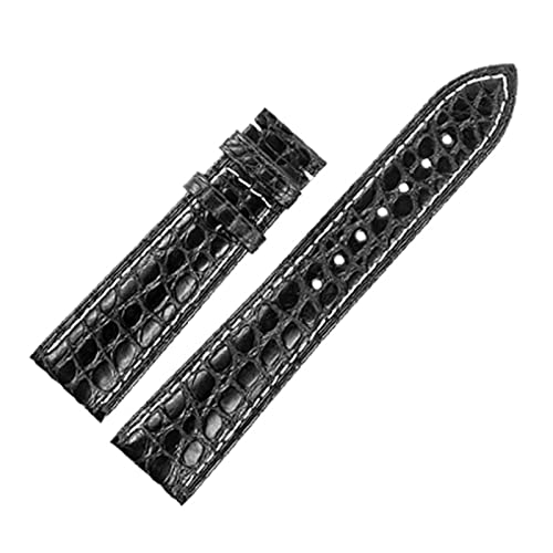 VISIYUBL Skin Leather Watchband Gürtelarmband Armbänder for 12/13/14/15/16/11/18/19/2011/11/12/12/12 (Color : Black white line, Size : 14mm) von VISIYUBL