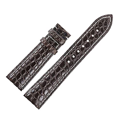 VISIYUBL Skin Leather Watchband Gürtelarmband Armbänder for 12/13/14/15/16/11/18/19/2011/11/12/12/12 (Color : Dark brown whiteline, Size : 16mm) von VISIYUBL
